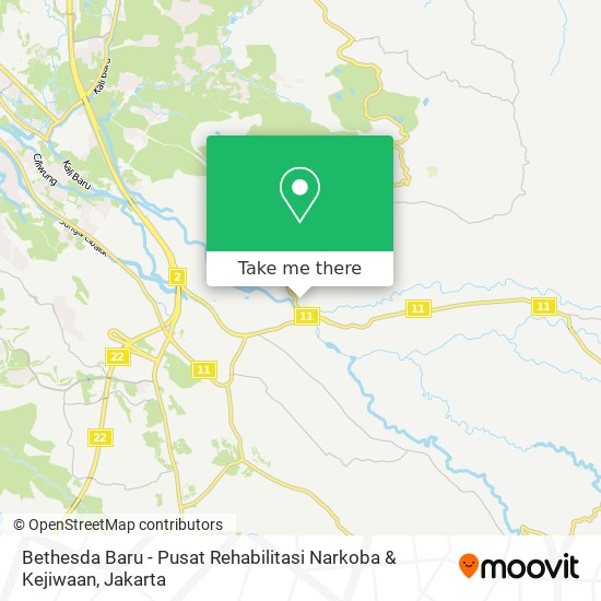 Bethesda Baru - Pusat Rehabilitasi Narkoba & Kejiwaan map