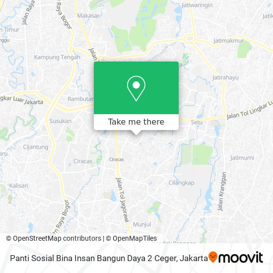 Panti Sosial Bina Insan Bangun Daya 2 Ceger map