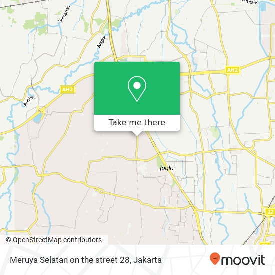 Meruya Selatan on the street 28 map