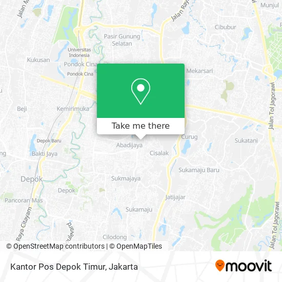Kantor Pos Depok Timur map