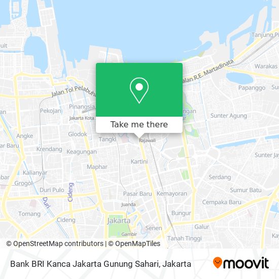 Bank BRI Kanca Jakarta Gunung Sahari map