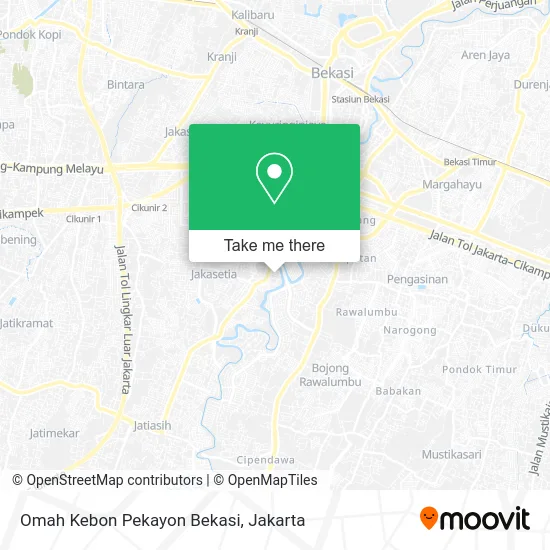 Omah Kebon Pekayon Bekasi map