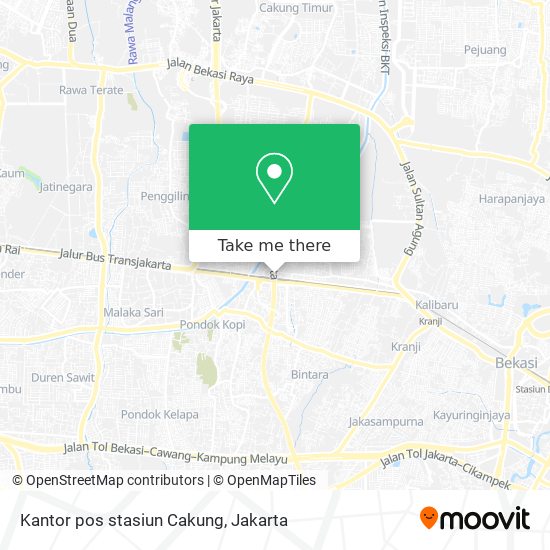 Kantor pos stasiun  Cakung map