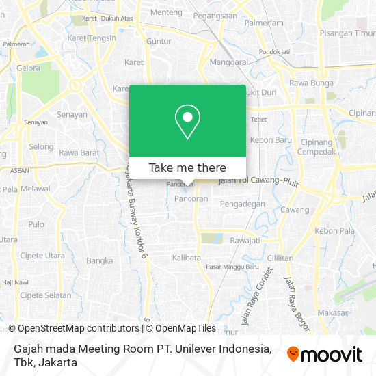 Gajah mada Meeting Room PT. Unilever Indonesia, Tbk map