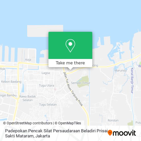 Padepokan Pencak Silat Persaudaraan Beladiri Prisai Sakti Mataram map