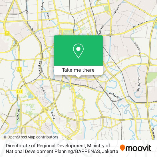 Directorate of Regional Development, Ministry of National Development Planning / BAPPENAS map
