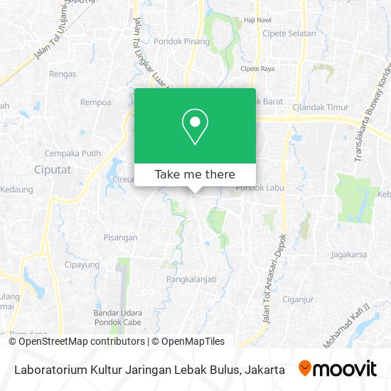 Laboratorium Kultur Jaringan Lebak Bulus map