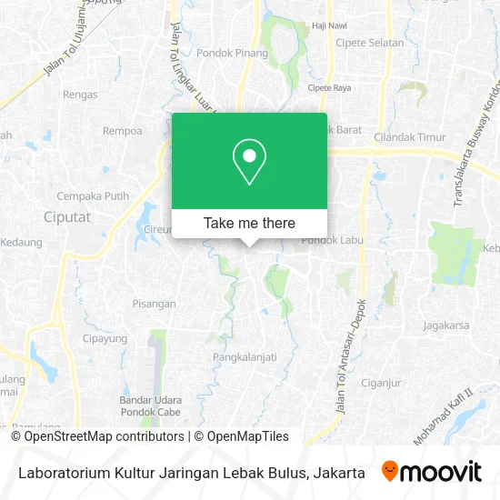 Laboratorium Kultur Jaringan Lebak Bulus map