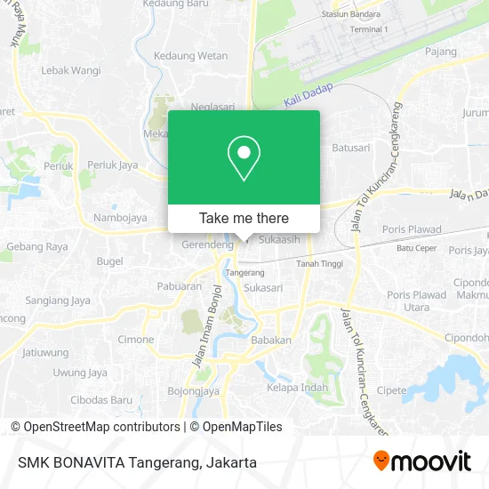 SMK BONAVITA Tangerang map
