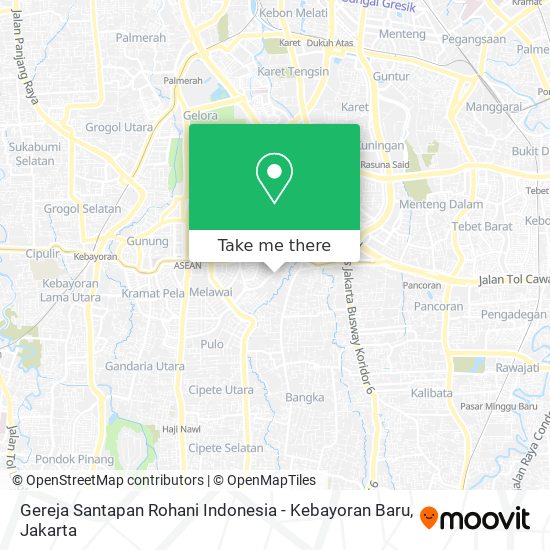 Gereja Santapan Rohani Indonesia - Kebayoran Baru map