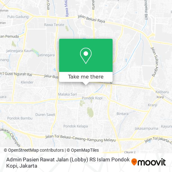 Admin Pasien Rawat Jalan (Lobby) RS Islam Pondok Kopi map