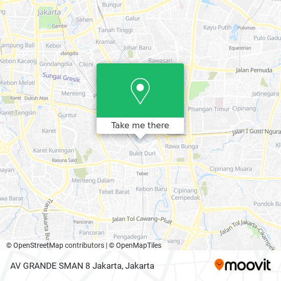 AV GRANDE SMAN 8 Jakarta map