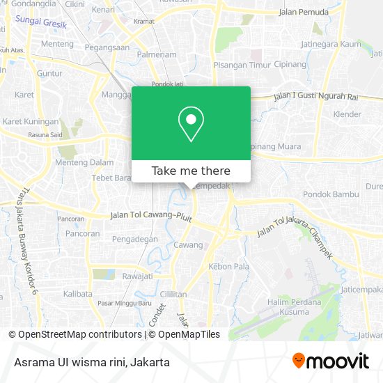 Asrama UI wisma rini map