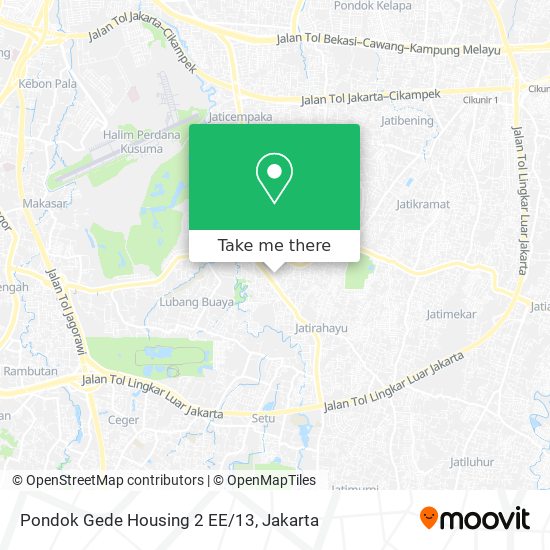 Pondok Gede Housing 2 EE/13 map