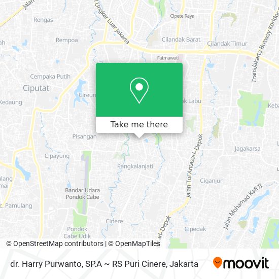 dr. Harry Purwanto, SP.A ~ RS Puri Cinere map