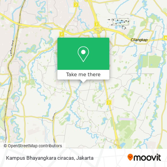 Kampus Bhayangkara ciracas map