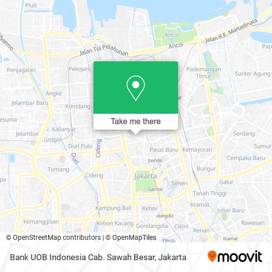 Bank UOB Indonesia Cab. Sawah Besar map