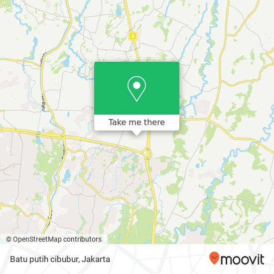 Batu putih cibubur map