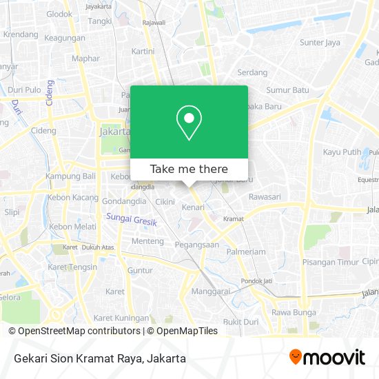 Gekari Sion Kramat Raya map
