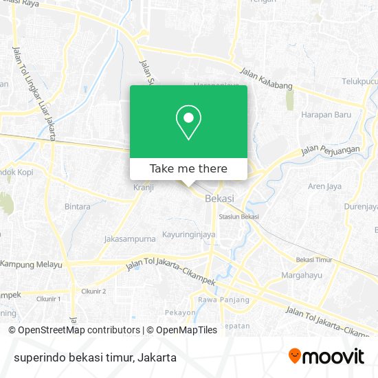 superindo bekasi timur map