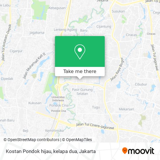 Kostan Pondok hijau, kelapa dua map