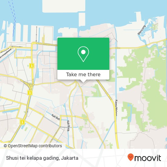 Shusi tei kelapa gading map