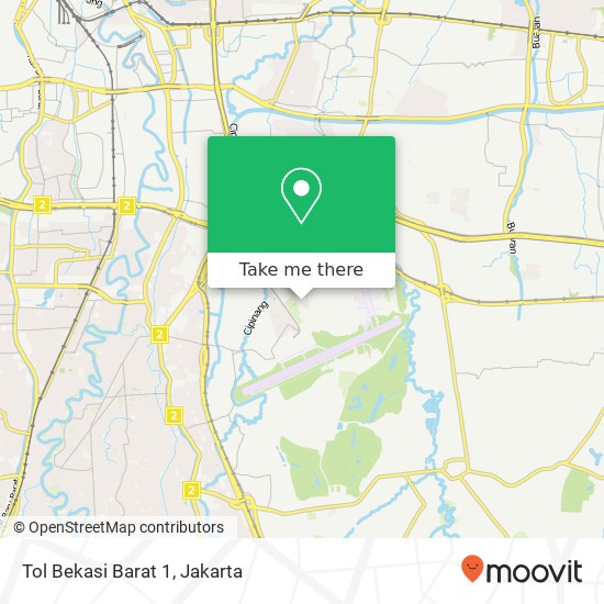 Tol Bekasi Barat 1 map