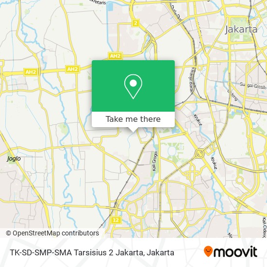 TK-SD-SMP-SMA Tarsisius 2 Jakarta map