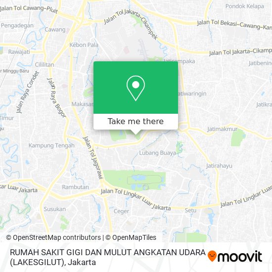 RUMAH SAKIT GIGI DAN MULUT ANGKATAN UDARA (LAKESGILUT) map