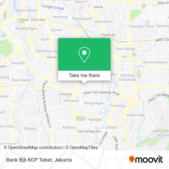 Bank Bjb KCP Tebet map