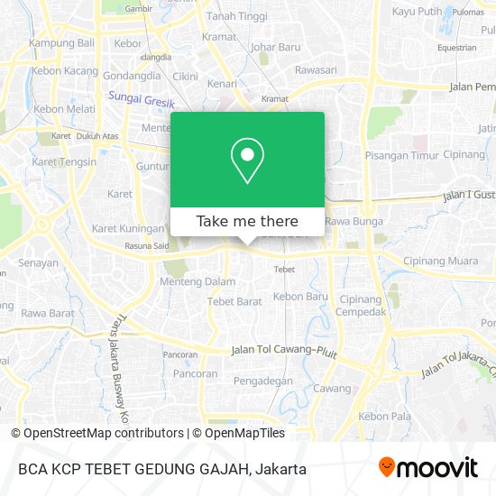 BCA KCP TEBET GEDUNG GAJAH map