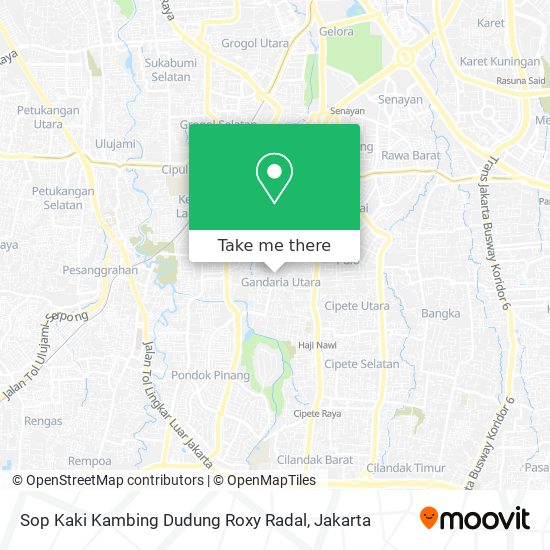 Sop Kaki Kambing Dudung Roxy Radal map