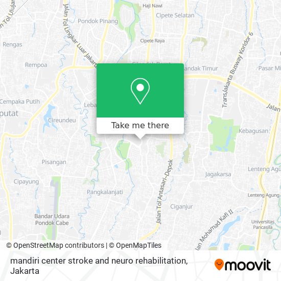 mandiri center stroke and neuro rehabilitation map