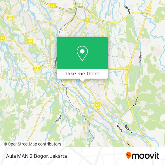 Aula MAN 2 Bogor map