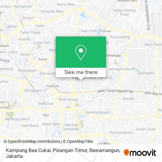 Kampung Bea Cukai, Pisangan Timur, Rawamangun map