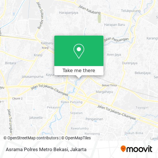 Asrama Polres Metro Bekasi map