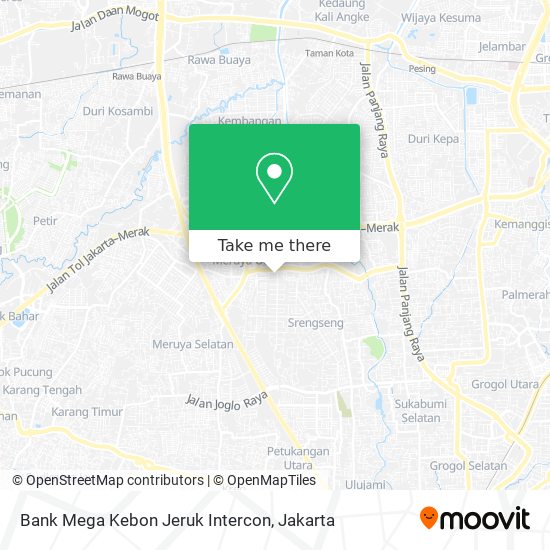 Bank Mega Kebon Jeruk Intercon map