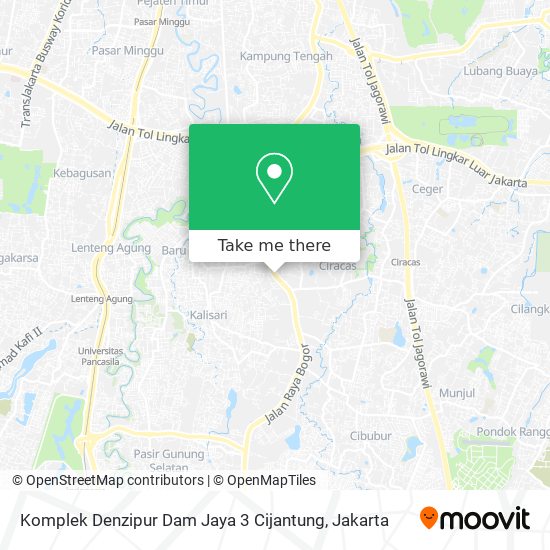 Komplek Denzipur Dam Jaya 3 Cijantung map