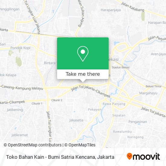Toko Bahan Kain - Bumi Satria Kencana map