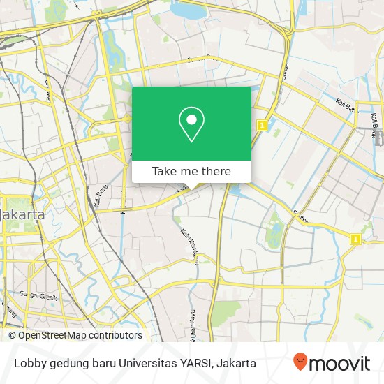 Lobby gedung baru Universitas YARSI map