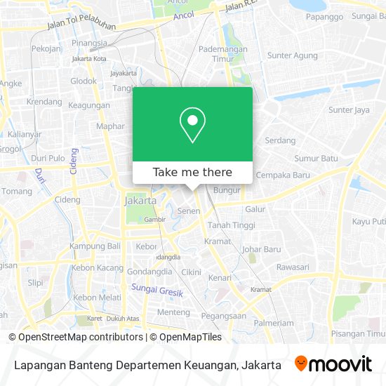 Lapangan Banteng Departemen Keuangan map