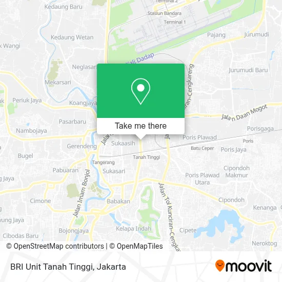 BRI Unit Tanah Tinggi map