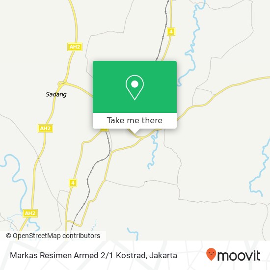 Markas Resimen Armed 2 / 1 Kostrad map