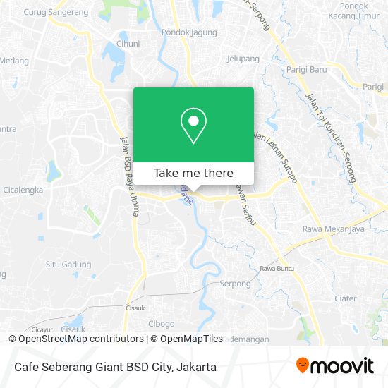 Cafe Seberang Giant BSD City map