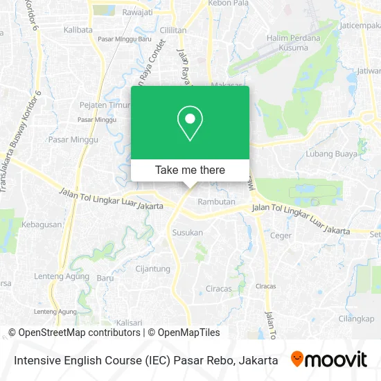 Intensive English Course (IEC) Pasar Rebo map