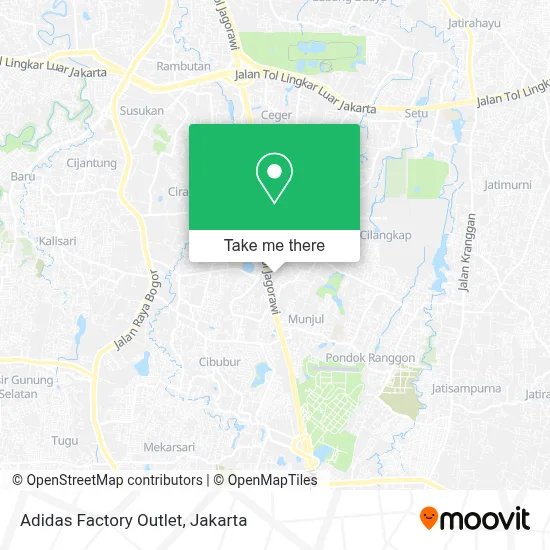 Adidas Factory Outlet map