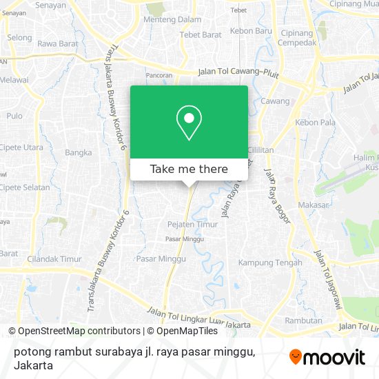 potong rambut surabaya jl. raya pasar minggu map