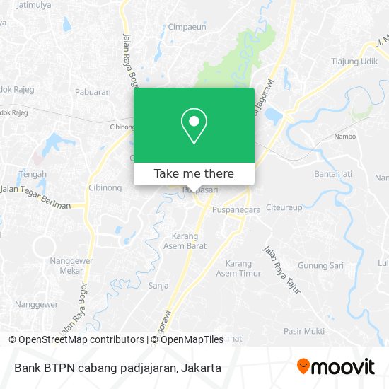 Bank BTPN cabang padjajaran map