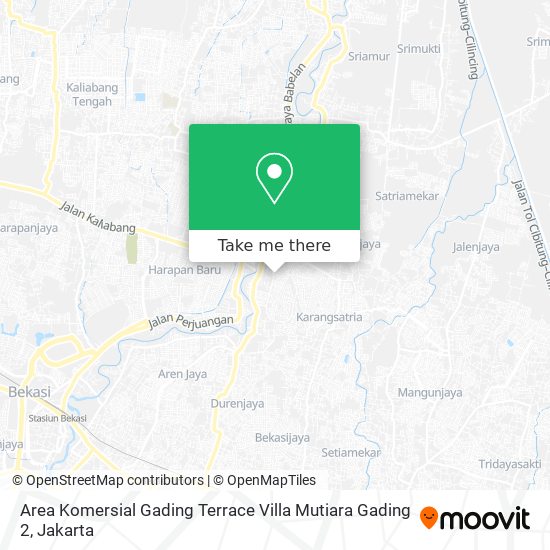 Area Komersial Gading Terrace Villa Mutiara Gading 2 map