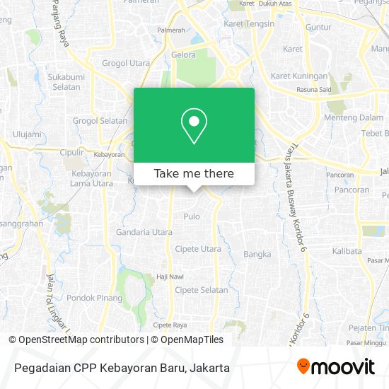 Pegadaian CPP Kebayoran Baru map